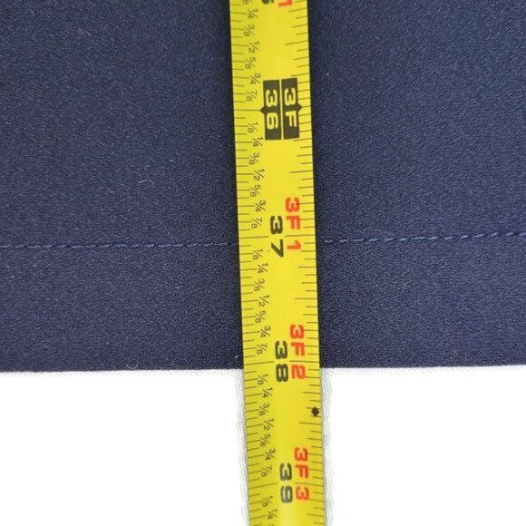 Talbots Shirt Dress Size 8P Navy Epaulet Shoulder Belt Roll Tab Long Sleeves New - Picture 10 of 13